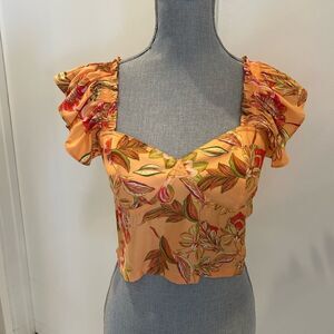 Rose + Olive Crop Top